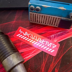 Classified Aurebesh Holographic Sticker