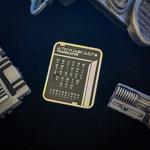 Aurebesh Translator Holographic Sticker