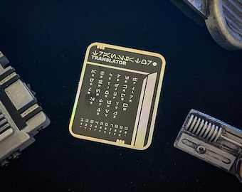 Aurebesh Translator Holographic Sticker