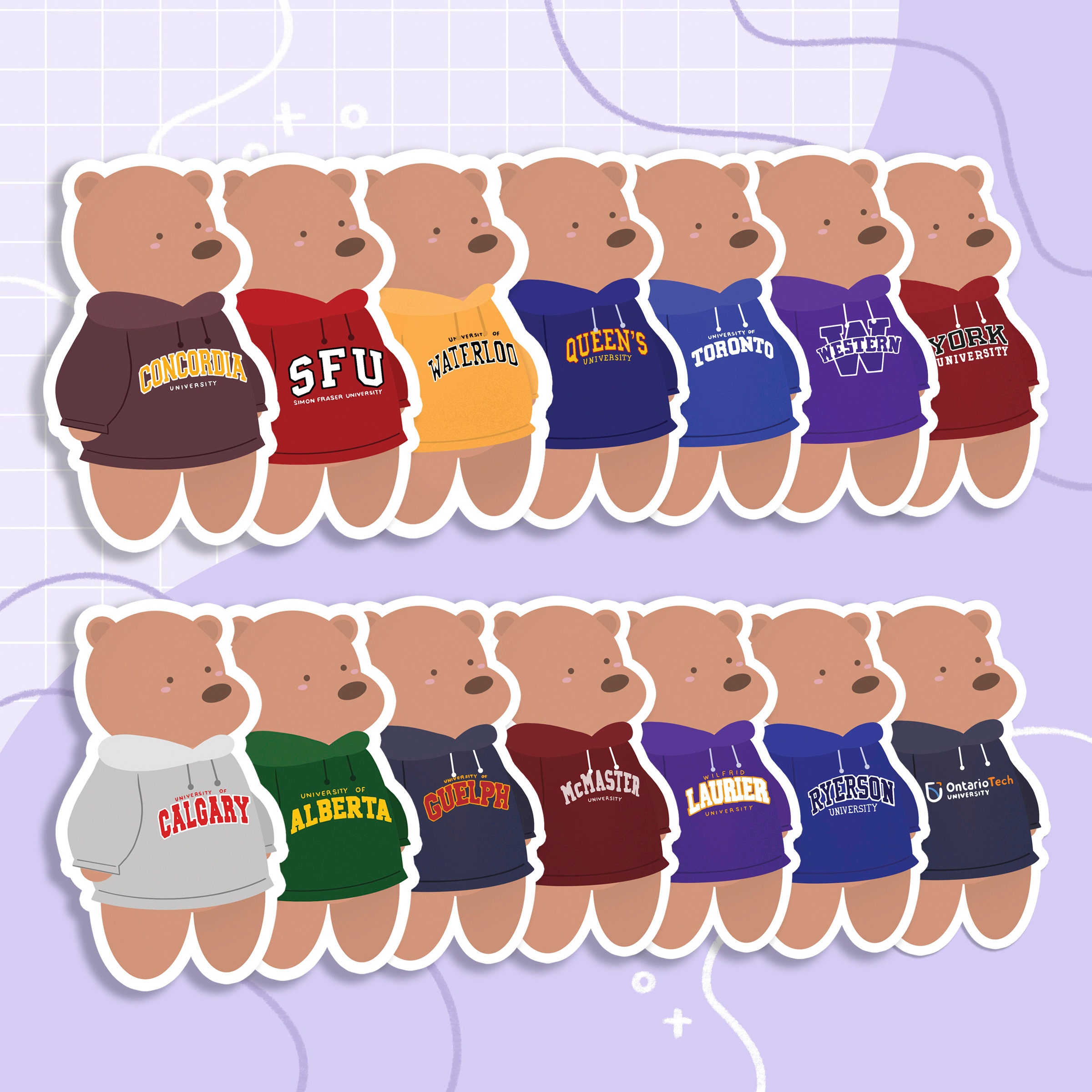 Bear in University Hoodies Group 1 |  Laptop sticker, Journal sticker…