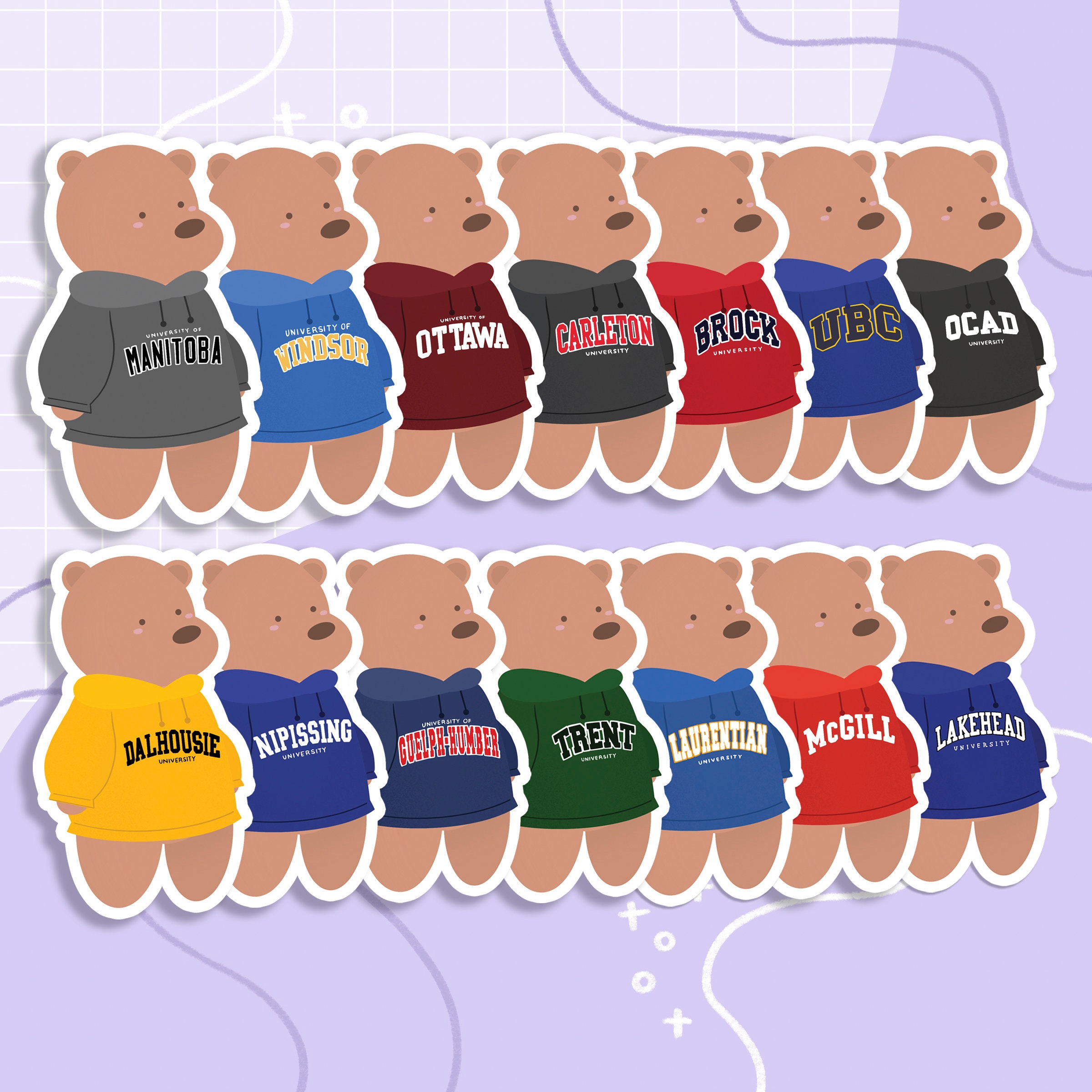 Bear in University Hoodies Group 2 |  Laptop sticker, Journal sticker…