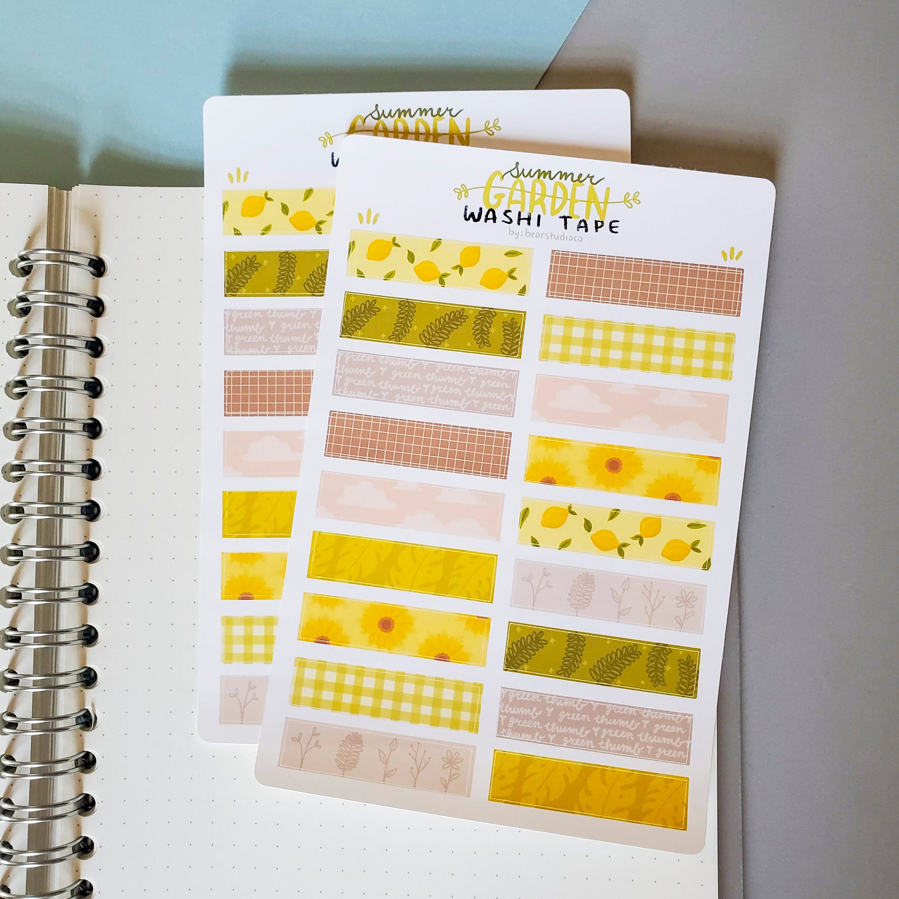 Washi Tape Sticker Sheets Journal sticker Scrapbook Etsy