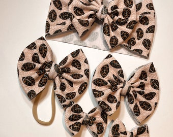 Football headwrap bow, football bow, football baby bow, football headband, baby headwraps