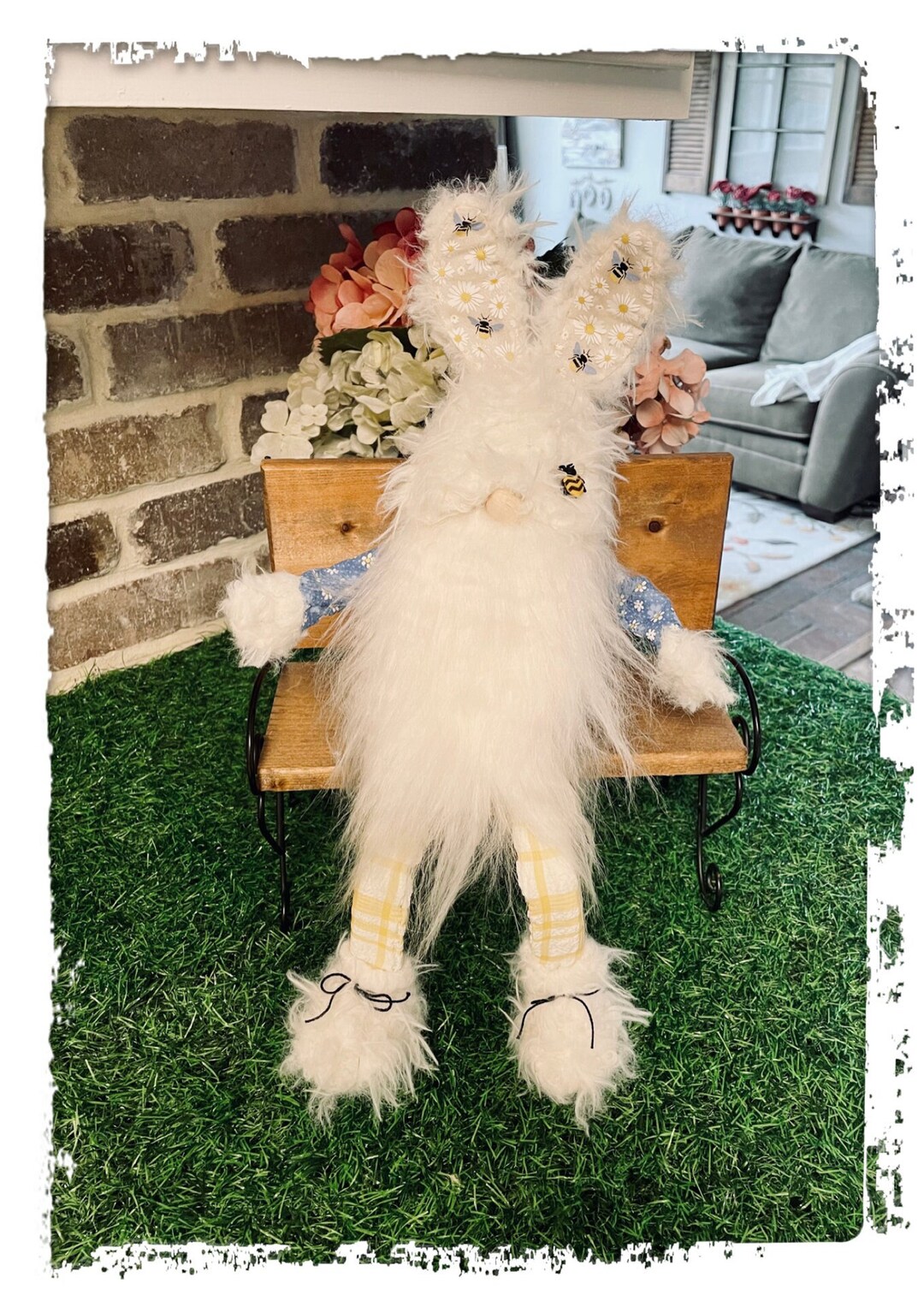 Spring Bee Bunny Gnome, Bunny Rabbit Gnome, Bee Themed Decor, Easter ...