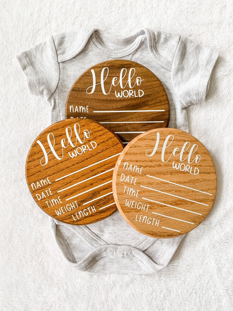 Hospital Birth Announcement Solid Wood Sign / Personalized Etsy