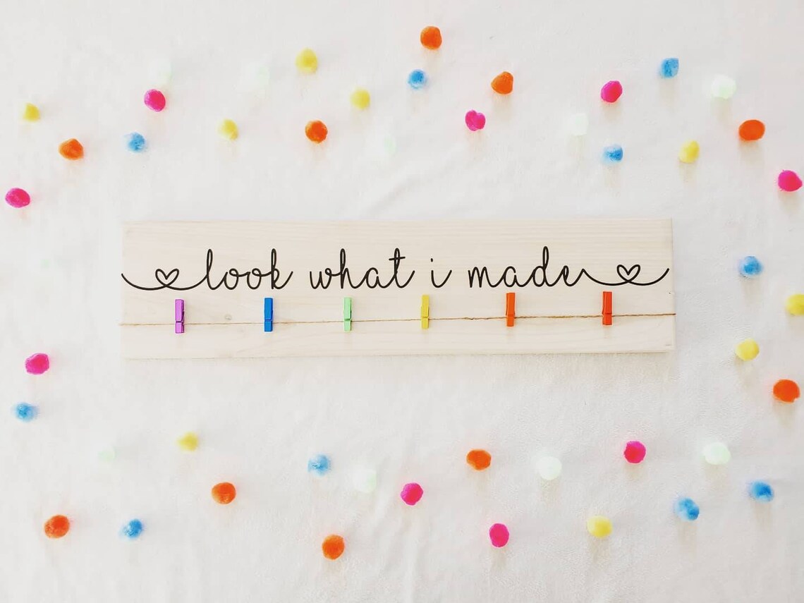 Look What I/We Made Artwork Display Sign Pine Etsy