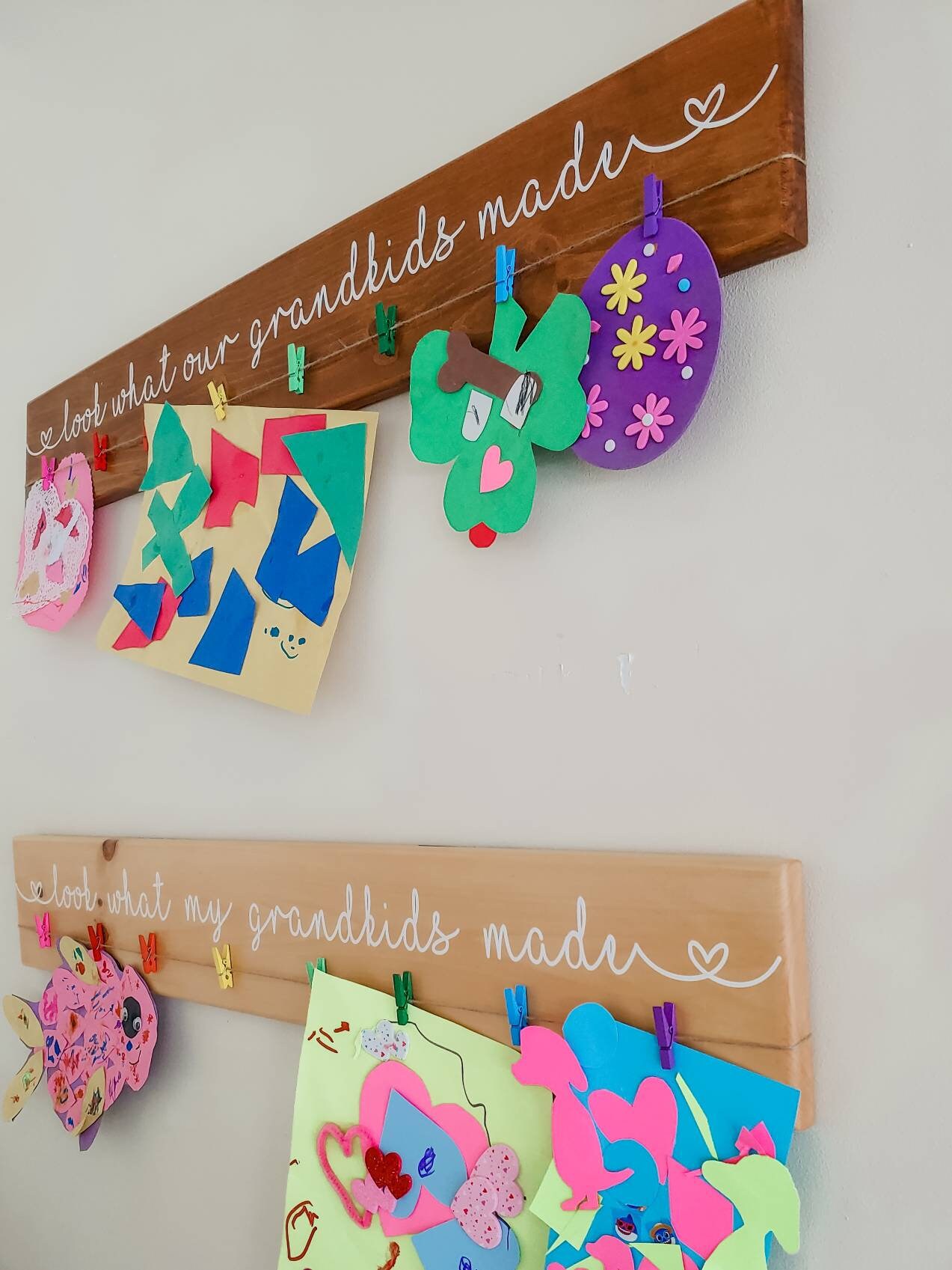 Grandkids Look What Our/My Grandkids Made Artwork Display Etsy