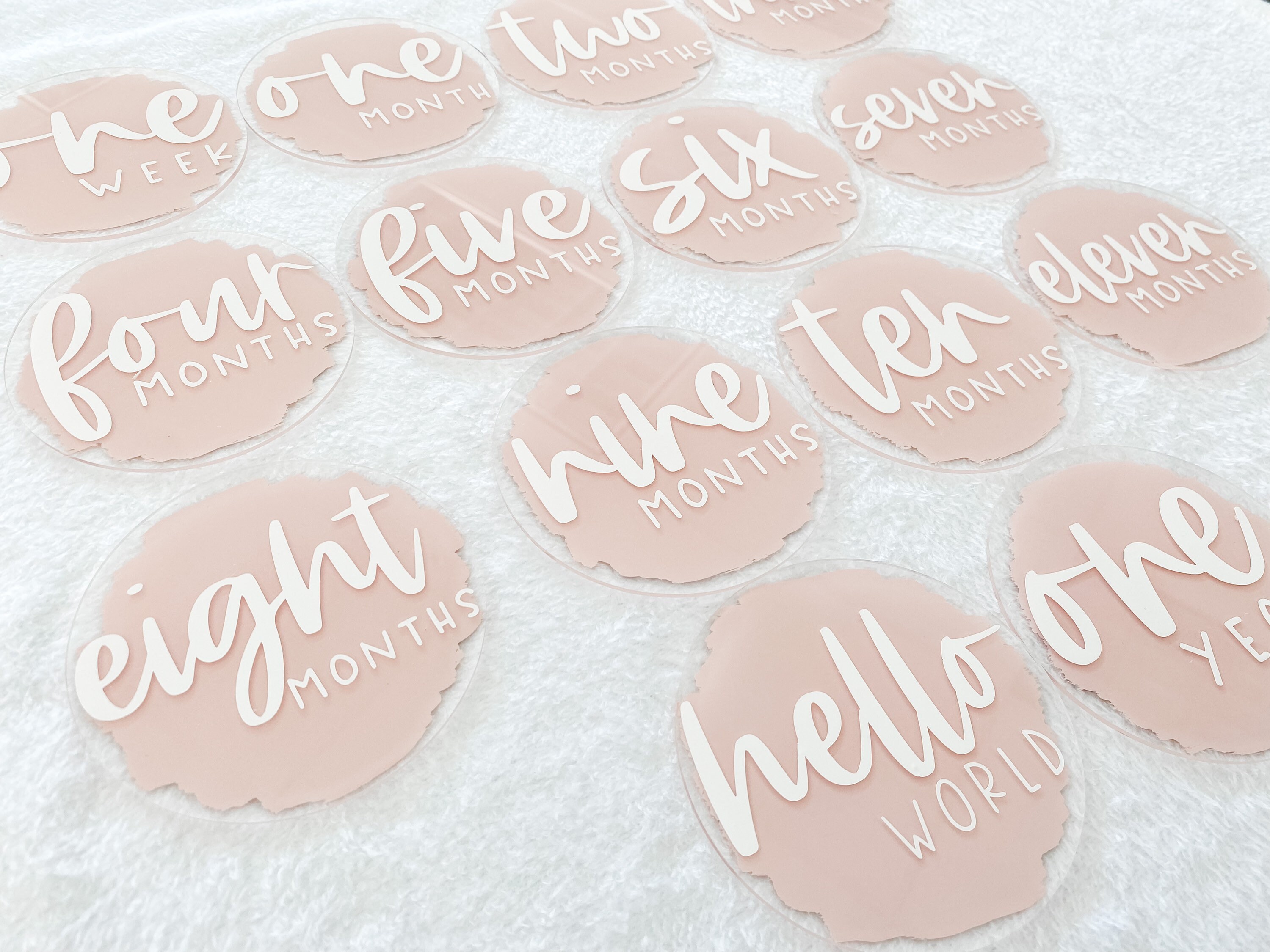 Acrylic Baby Monthly Milestone Markers / Monthly Photo Props / | Etsy