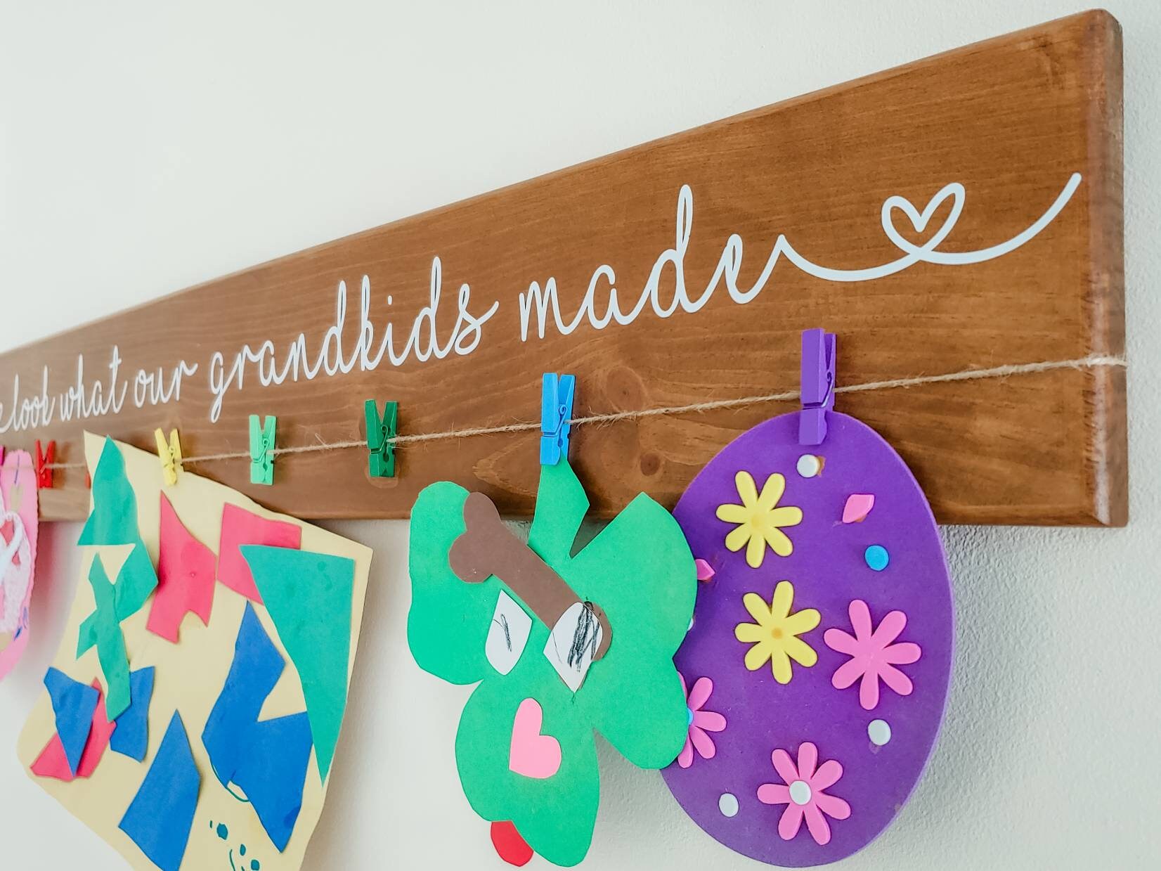 Grandkids Look What Our/My Grandkids Made Artwork Display Etsy