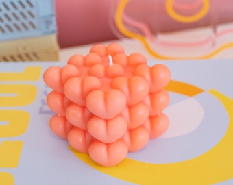Heart Candle / Heart Bubble Candle / love candle / cute / home and room decor