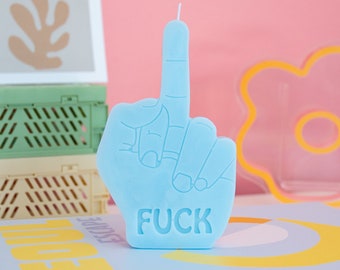 Middle Finger Candle /Fuck You Candle /Hand Gesture Fuck Candle /Holiday Gift/Customized Colours and Scents/Funny Candle/Unique Gift Ideas