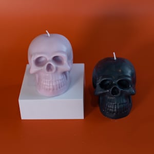 Vela de calavera / Vela de Halloween / Vela gótica / Vela de esqueleto / Vela de cera de soja / Vela hecha a mano / Calavera / Esqueleto / Vela divertida