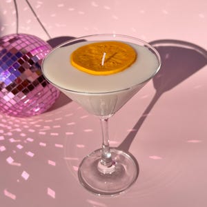 Lemon Drop Candle Martini Glass / Martini Candle / Lemon Drop  / Cocktail Candles / Martini Lovers / Drink Lovers