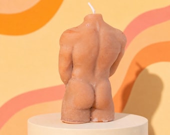 Handcrafted Male Body Candle: All-Natural Soy Wax