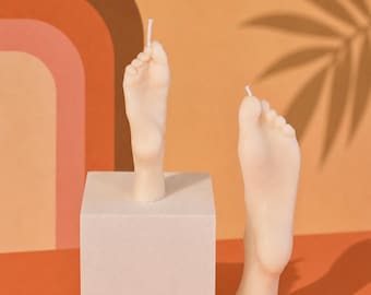 Voetkaars: handgemaakte sojawas als nieuwigheidsprop cadeau