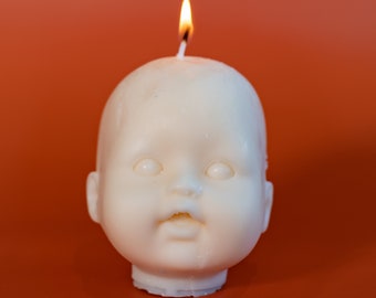 Creepy Baby Head / Weird Candles / Gross Candles / Unique Candle / Scary Candle / Baby Head / Doll Head / Creepy