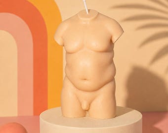 Dad Bod Bienenwachs Kerze: Handgemachte Body Positive Man Kerze