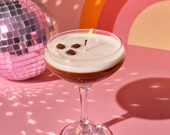 Espresso Martini-Kerze: Gerösteter Espresso-Duft, Coupé-Glas
