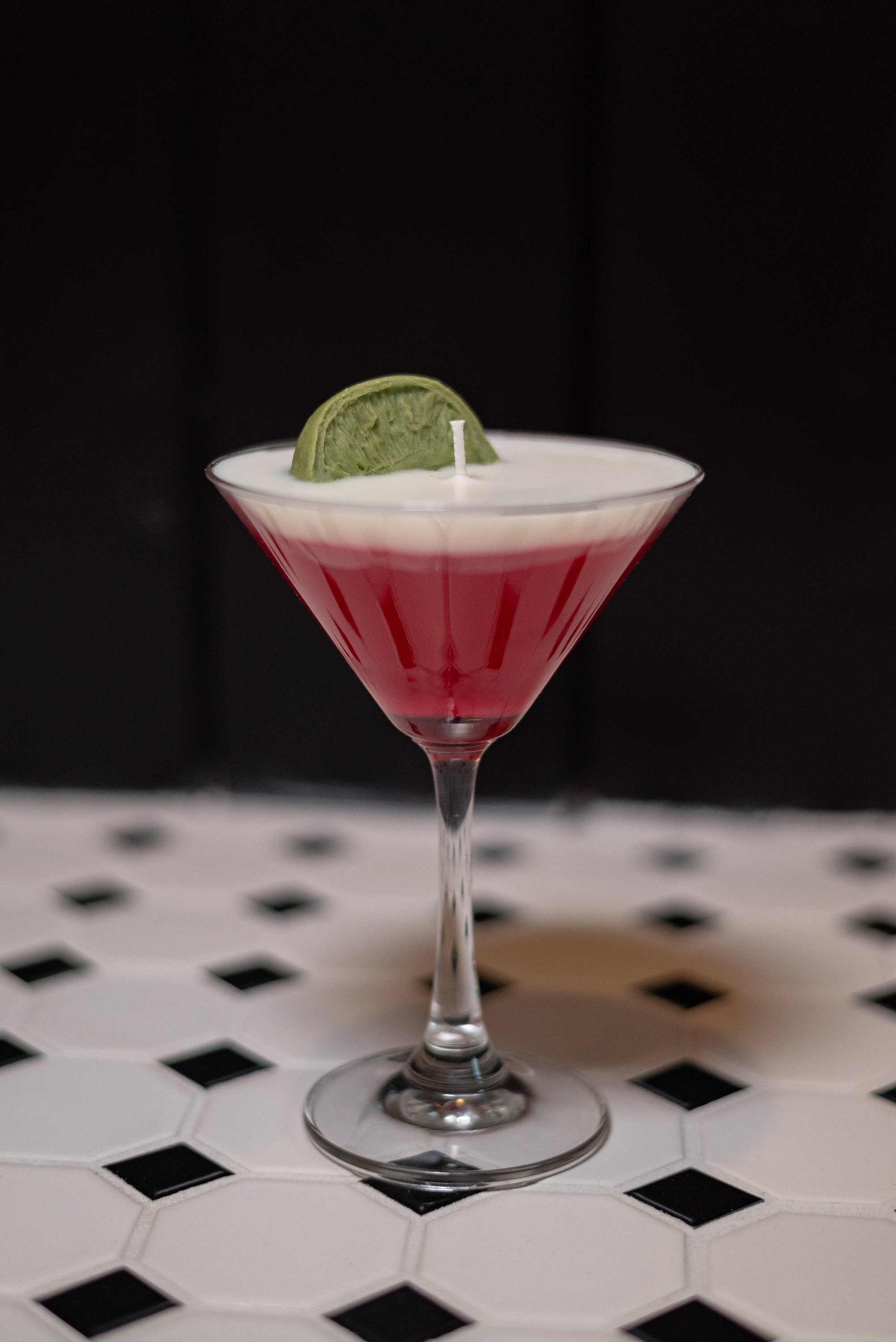 Cosmopolitan Candle: Martini Glass, Fruit Cocktail Scent