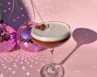 Espresso Martini Candle Coupe Glass / Coffee Candle / Espresso Martini  / Cocktail Candles / Martini Lovers / Espresso Lovers