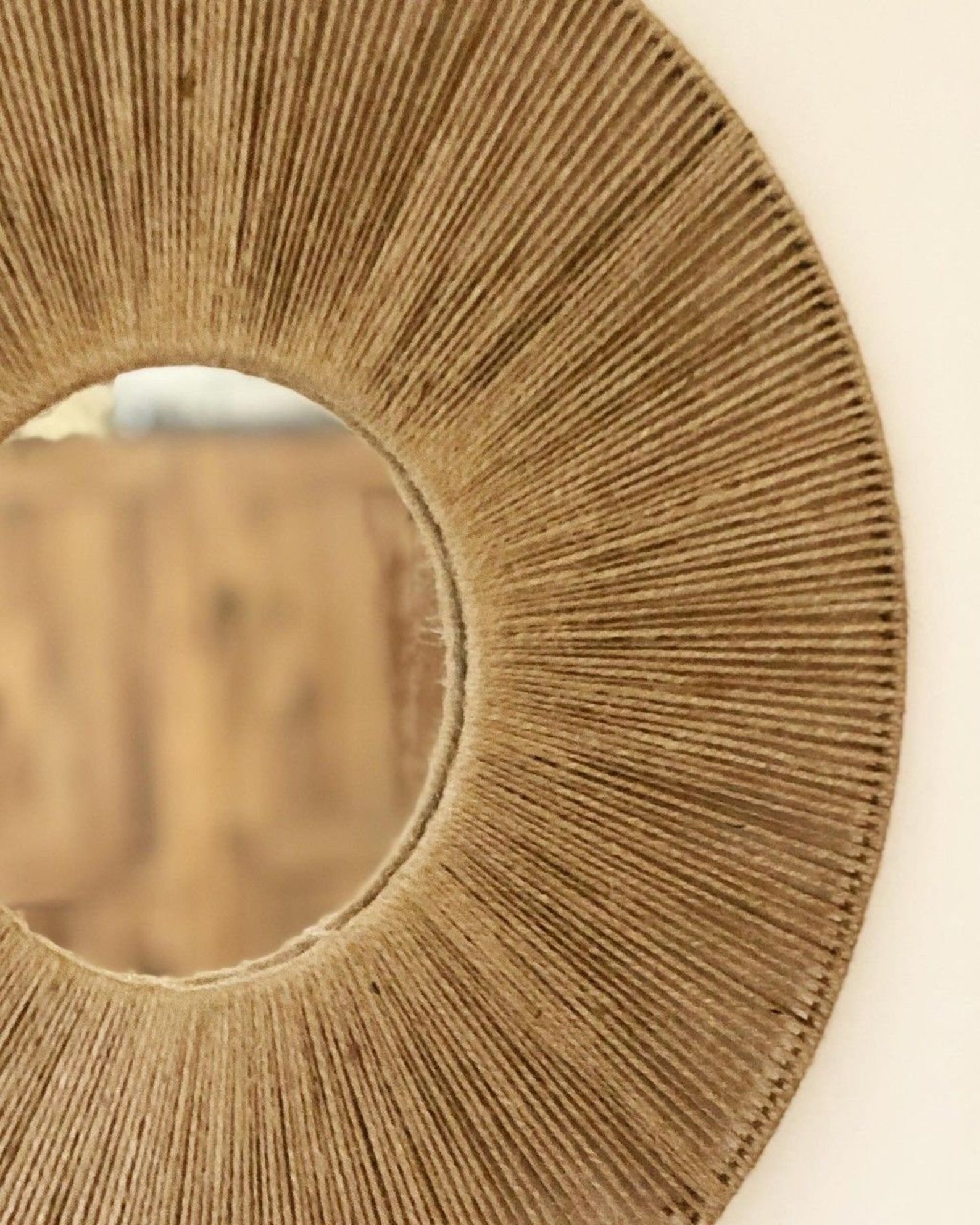 Jute Mirror Set Round Jute Mirror Jute Mirror Boho Mirror Etsy