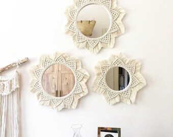 Blue - Mirror Work Handmade Fabart Jute Magnet 35 main image 1