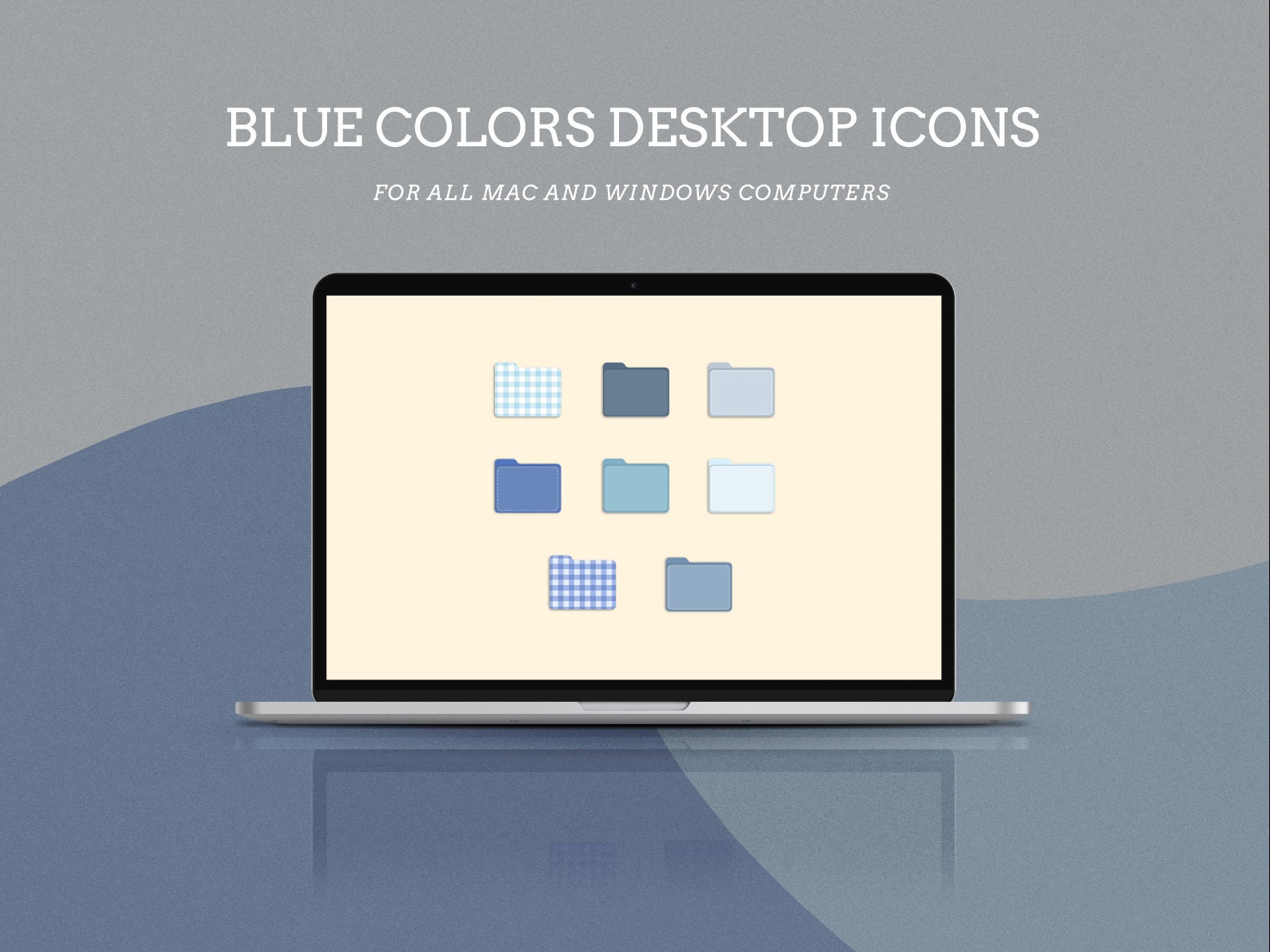 Folder Icons for Mac Mac Folder Icons Blue Color Desktop | Etsy