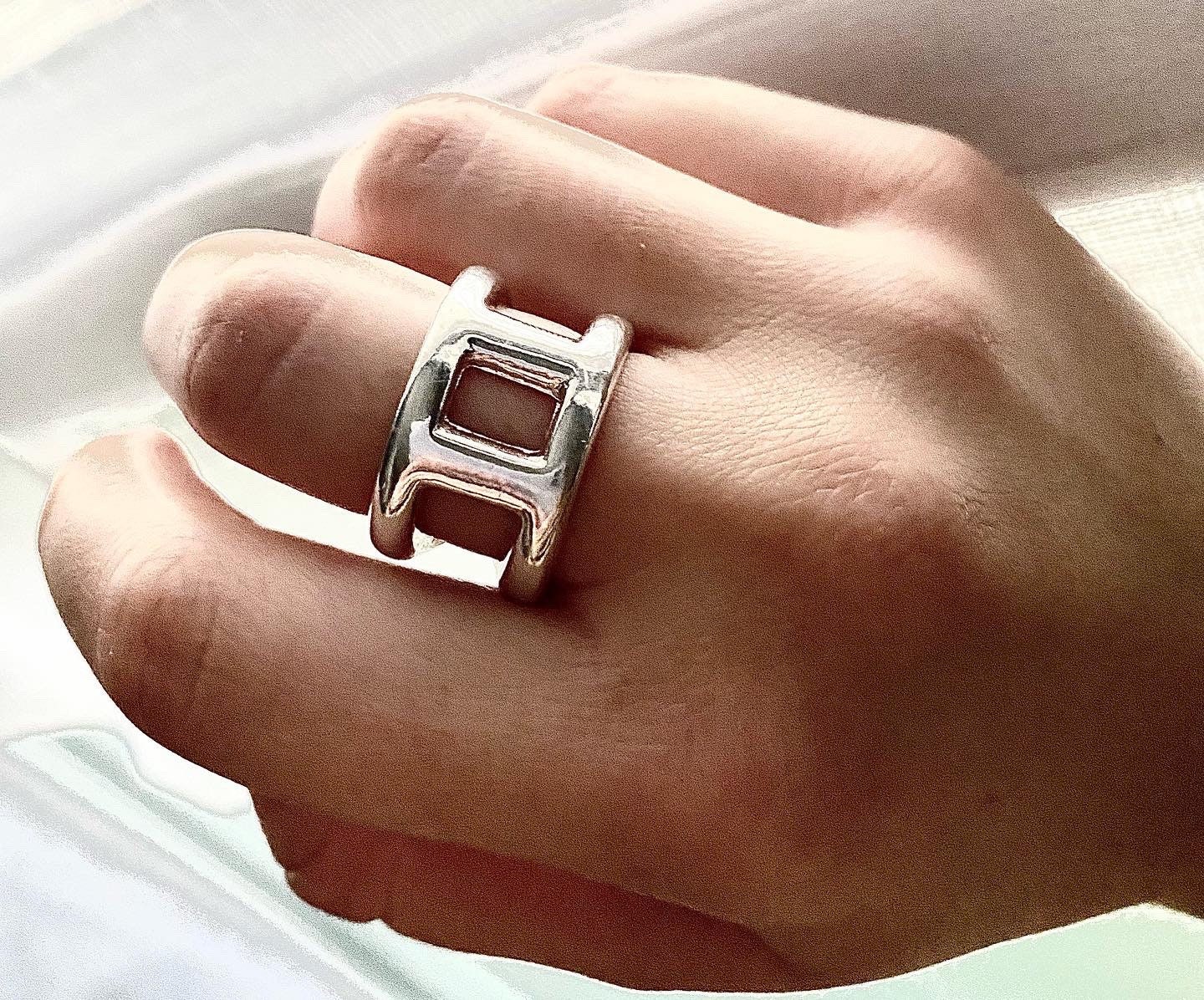 Bague argent style 2025 hermes