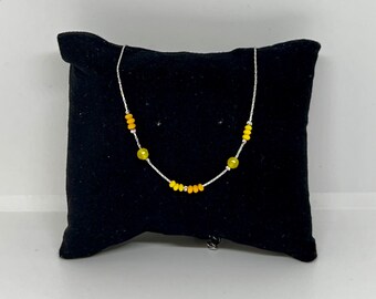 Stainless steel beaded anklet