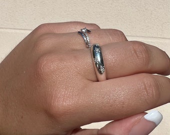 Bague étoilée en argent 925