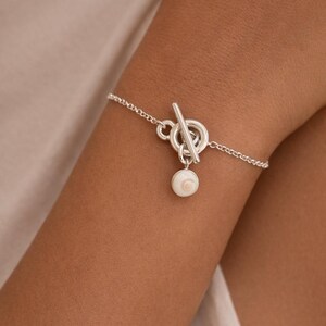 Bracelet chaîne fermoir en T et œil de sainte Lucie Corse