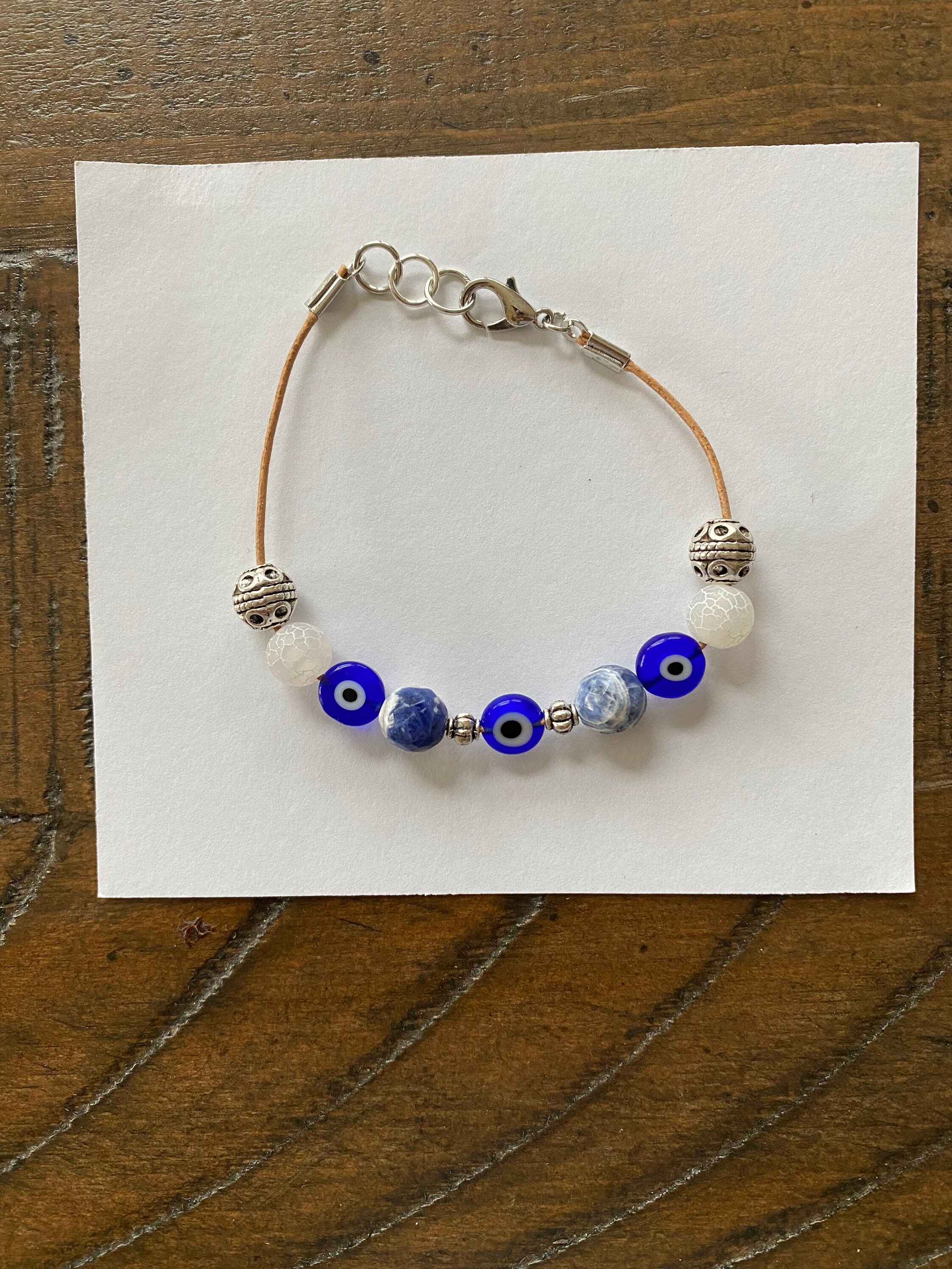 Blue Evil Eye Bracelet Etsy