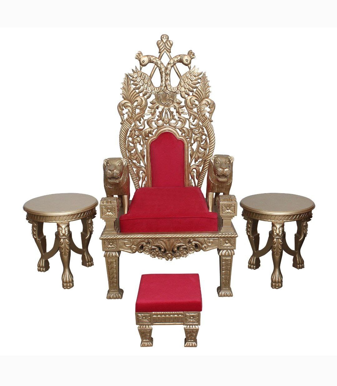 The Guruji Maharaj Chair™ With Footrest side Tables Sold Separately is
