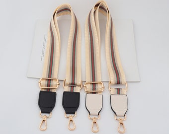 3.8cm Width Adjustable Striped Bag Strap,Canvas Bag Strap, Crossbody Bag Strap，Cotton Bag Strap ，Green Red Strap Bag，Blue Bag Strap for gift