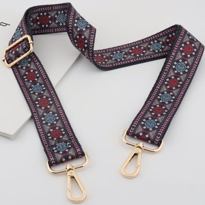3.8cm ancho ajustable algodón bolso bolso correa, correa de bolso de rayas, mango del bolso, correa del bolso del hombro, correa de la mochila, correa de la bolsa del patrón
