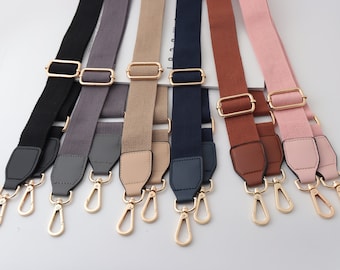 3.8cm Width Adjustable Embroidery Webbing Shoulder Purse Strap,Canvas Bag Strap, Crossbody Bag Strap，Cotton Strap For Bag，Pure Bag Strap