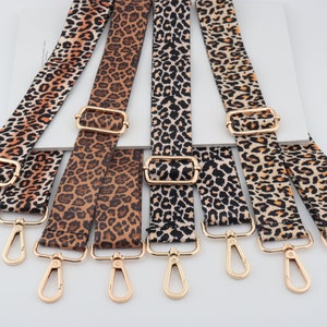 3.8cm Width Adjustable shoulder strap / leopard print shoulder strap / Crossbody webbing bag accessories / replacement strap/Purse bag strap