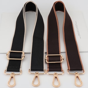 3.8cm Width Adjustable Embroidery Webbing Shoulder Purse Strap,Canvas Bag Strap, Crossbody Bag Strap，Cotton Bag Strap，Pure color Bag Strap