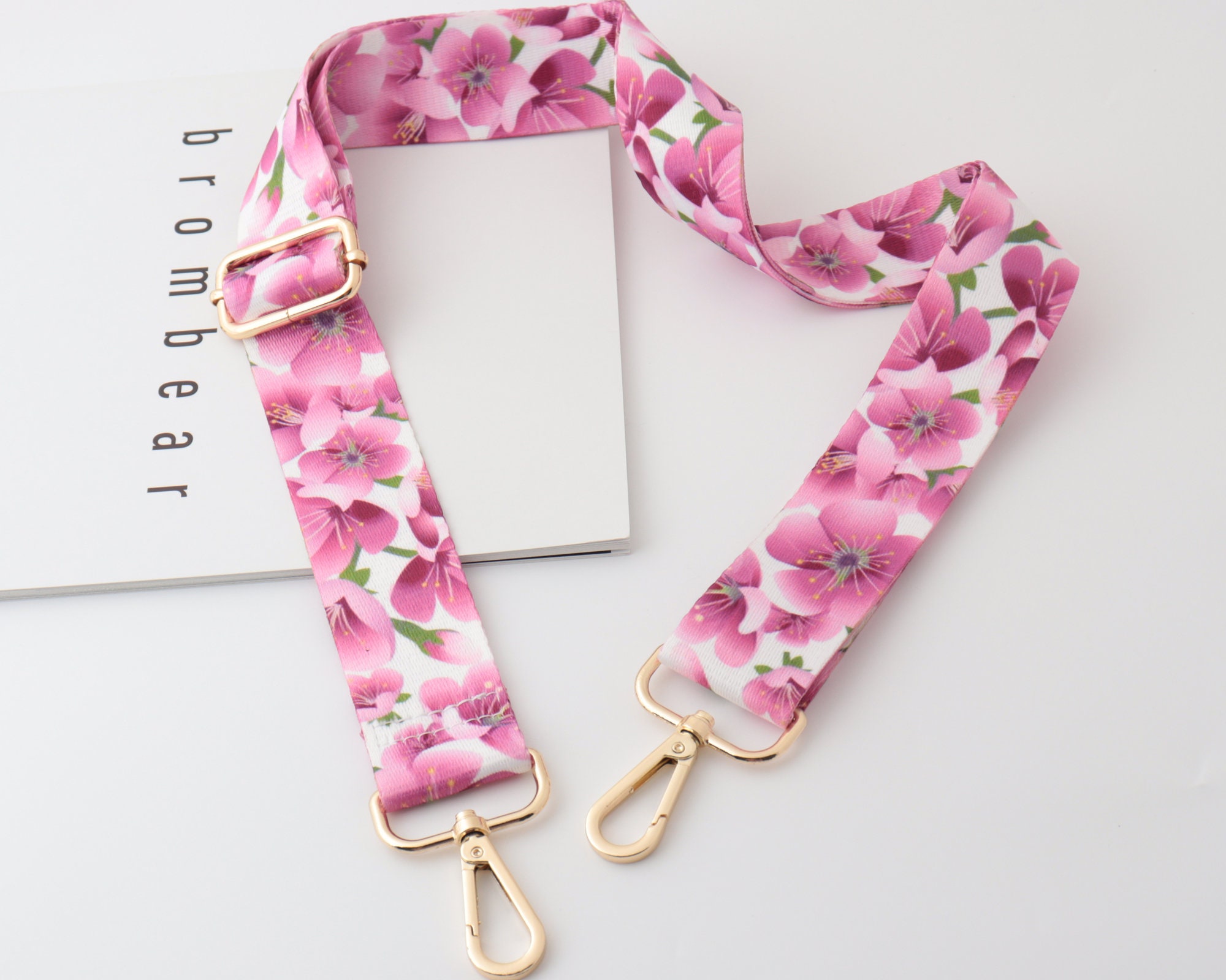 3.8cm Width Adjustable Pink Bag Strap, Crossbody Bag Strapcanvas Sling