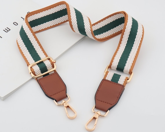 DUAL STRIPED GAMEDAY CANVAS ADJUSTABLE BAG STRAPS -22 COLORS