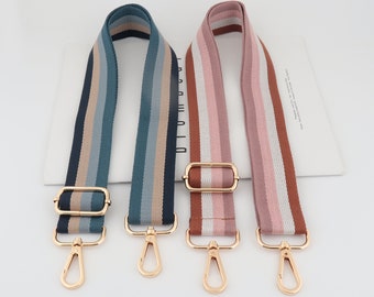 3.8cm Width Adjustable Striped Bag Strap,Canvas Bag Strap, Crossbody Bag Strap，Cotton Bag Strap ，Green Red Strap Bag，luxury Bag Strap gift