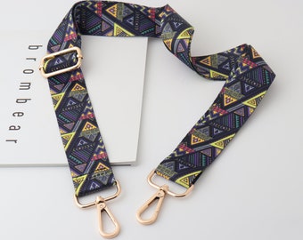 3.8cm Breite verstellbare Baumwolle Farbe Tasche Riemen, Umhängetasche Strap, Canvas Sling Griff, Muster Tasche Riemen, Ersatz-Riemen für Damen Tasche