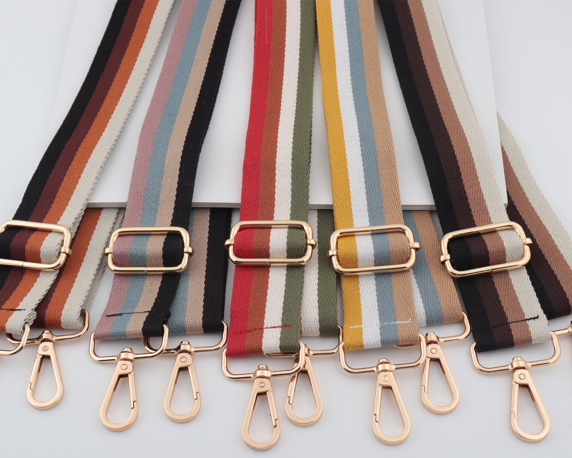 3.8cm Width Adjustable Striped Bag Strap,canvas Bag Strap, Crossbody
