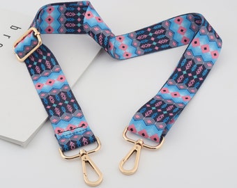 3.8cm borsa regolabile in tela di cotone, cinturino a borsa a strisce, maniglia della borsa, tracolla, cinturino per zaino, cinturino per borse pattern