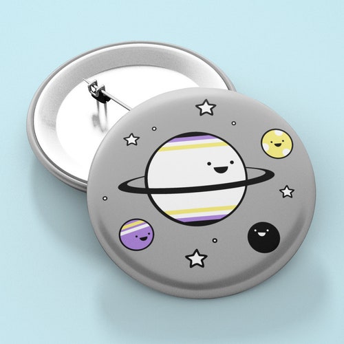 Nonbinary Badge Pin / LGBTQ Pride Nonbinary Flag Etsy