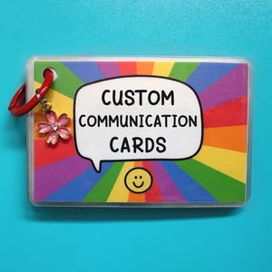 Custom Communication Cards: Bright Rainbow Edition for Autism/ADHD