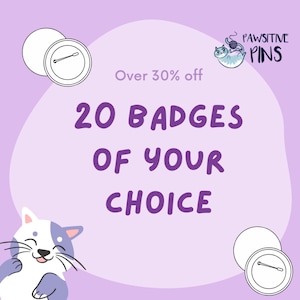 Elige tus propios 20 pines de insignia / Lea la descripción, Caja de cuidado, Set de regalo