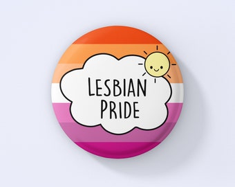 Lesbian Pride Badge | Gay Badge, Lesbian Flag
