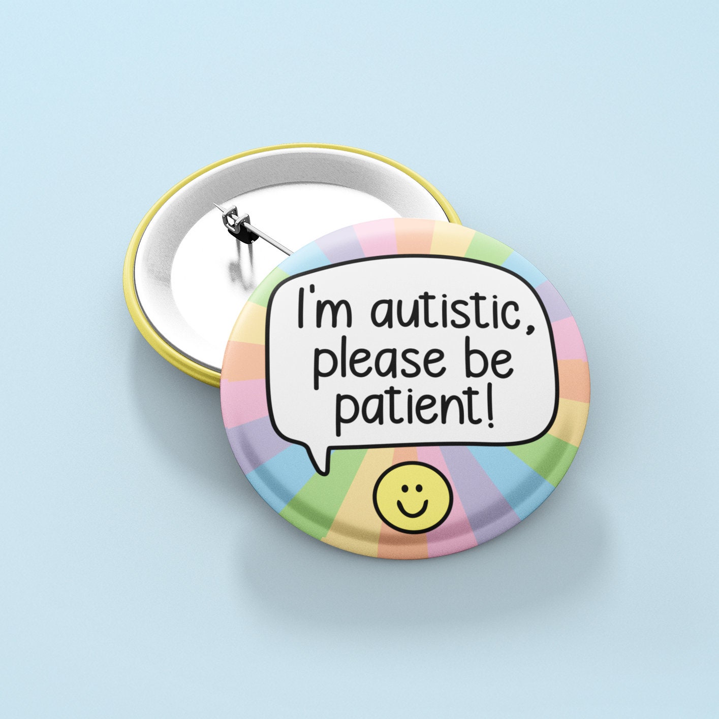 【高額売筋】 Patient Be Please Autistic, I'm Badge Etsy - Pin Autism | 事務用品