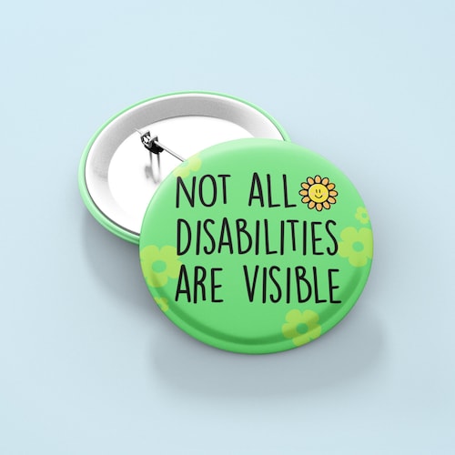 Adesivo 'Not All Disabilities Are Visible' - Consapevolezza Disabilità Invisibili (Blu, 15 Cm, 2 Pezzi)